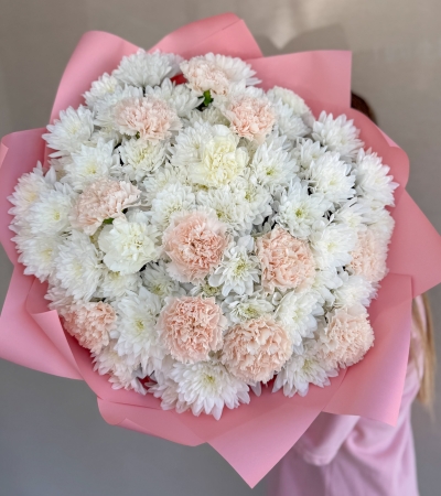 Микс хризантемы и диантуса 